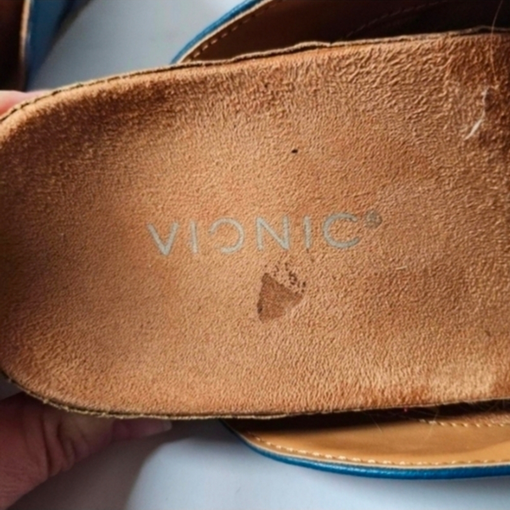 Vionic Blue AMBROSIA Mules with Rounded Toe, US Women's Size 7.5 - Picture 3 of 4